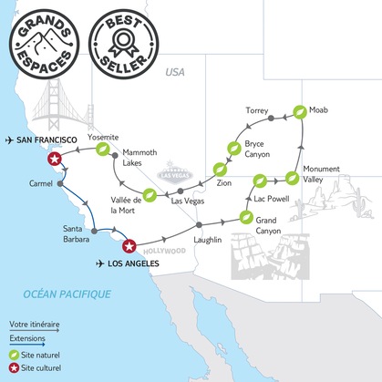 Itinéraire du Road Trip