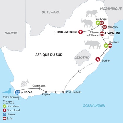 Itinéraire du Road Trip