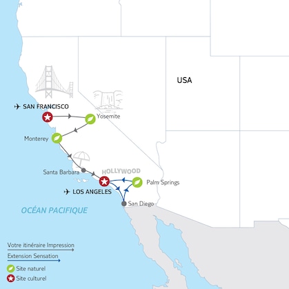 Itinéraire du Road Trip