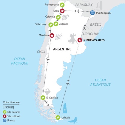 Itinéraire du Road Trip