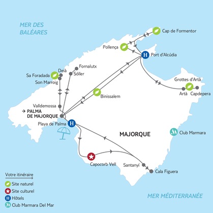 Itinéraire du Road Trip