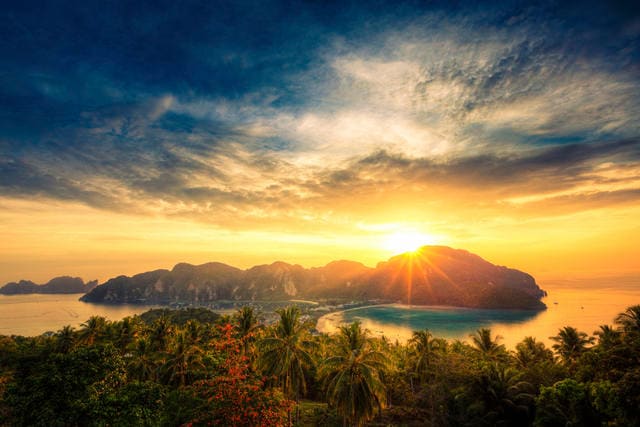 Vol Phuket - Coucher de soleil - TUI